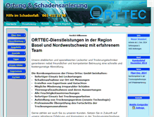 Tablet Screenshot of orttec.ch